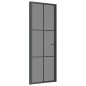 vidaXL Puerta interior vidrio EGS y aluminio negro 76x201,5 cm vidaXL Puerta interior vidrio EGS y aluminio negro 76x201,5 cm