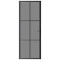vidaXL Puerta interior vidrio EGS y aluminio negro 76x201,5 cm vidaXL Puerta interior vidrio EGS y aluminio negro 76x201,5 cm