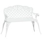 vidaXL Banco de jardín de aluminio fundido blanco 108 cm vidaXL Banco de jardín de aluminio fundido blanco 108 cm
