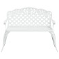 vidaXL Banco de jardín de aluminio fundido blanco 108 cm vidaXL Banco de jardín de aluminio fundido blanco 108 cm
