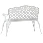 vidaXL Banco de jardín de aluminio fundido blanco 108 cm vidaXL Banco de jardín de aluminio fundido blanco 108 cm