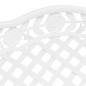 vidaXL Banco de jardín de aluminio fundido blanco 108 cm vidaXL Banco de jardín de aluminio fundido blanco 108 cm