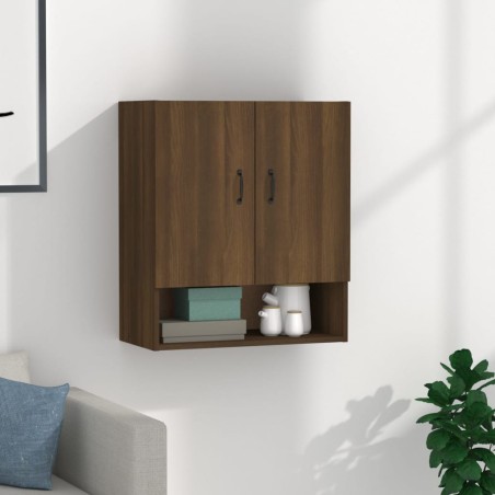 vidaXL Armario de pared madera contrachapada marrón roble 60x31x70 cm