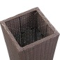 vidaXL Arriate de ratán sintético marrón 30x30x80 cm vidaXL Arriate de ratán sintético marrón 30x30x80 cm