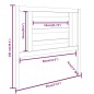 vidaXL Cabecero de cama madera maciza de pino gris 96x4x100 cm vidaXL Cabecero de cama madera maciza de pino gris 96x4x100 cm