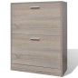 vidaXL Mueble zapaterocolor roble con 2 compartimentos vidaXL Mueble zapaterocolor roble con 2 compartimentos