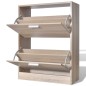 vidaXL Mueble zapaterocolor roble con 2 compartimentos vidaXL Mueble zapaterocolor roble con 2 compartimentos