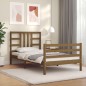 vidaXL Estructura cama y cabecero madera maciza marrón miel 100x200 cm