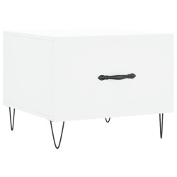 vidaXL Mesa de centro madera de ingeniería blanca 50x50x40 cm