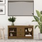vidaXL Mueble de TV madera maciza de pino marrón miel 103x36,5x52 cm