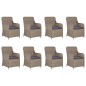 vidaXL Juego de comedor para jardín 11 piezas ratán sintético marrón vidaXL Juego de comedor para jardín 11 piezas ratán sintético marrón