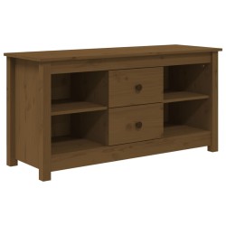 vidaXL Mueble de TV madera maciza de pino marrón miel 103x36,5x52 cm