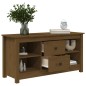 vidaXL Mueble de TV madera maciza de pino marrón miel 103x36,5x52 cm