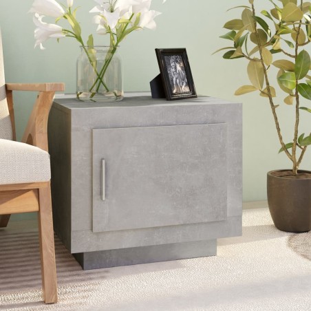 vidaXL Mesa de centro madera contrachapada gris hormigón 51x50x45 cm