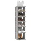 vidaXL Muebles zapateros 2 uds color gris hormigón 27,5x27x102 cm vidaXL Muebles zapateros 2 uds color gris hormigón 27,5x27x102 cm