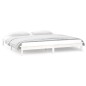 vidaXL Estructura de cama con LED madera maciza blanco 140x190 cm vidaXL Estructura de cama con LED madera maciza blanco 140x190 cm