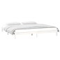 vidaXL Estructura de cama con LED madera maciza blanco 140x190 cm vidaXL Estructura de cama con LED madera maciza blanco 140x190 cm