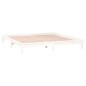 vidaXL Estructura de cama con LED madera maciza blanco 140x190 cm vidaXL Estructura de cama con LED madera maciza blanco 140x190 cm