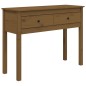 vidaXL Mesa consola de madera maciza de pino marrón miel 100x35x75 cm vidaXL Mesa consola de madera maciza de pino marrón miel 100x35x75 cm