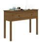 vidaXL Mesa consola de madera maciza de pino marrón miel 100x35x75 cm vidaXL Mesa consola de madera maciza de pino marrón miel 100x35x75 cm
