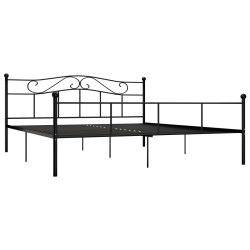 vidaXL Estructura de cama de metal negro 180x200 cm