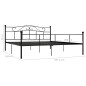 vidaXL Estructura de cama de metal negro 180x200 cm vidaXL Estructura de cama de metal negro 180x200 cm