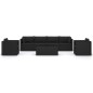 vidaXL Set muebles de jardín 7 piezas y cojines ratán sintético negro vidaXL Set muebles de jardín 7 piezas y cojines ratán sintético negro