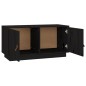 vidaXL Mueble de TV de madera maciza de pino negro 80x34x40 cm vidaXL Mueble de TV de madera maciza de pino negro 80x34x40 cm