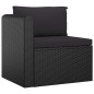 vidaXL Set muebles de jardín 7 piezas y cojines ratán sintético negro vidaXL Set muebles de jardín 7 piezas y cojines ratán sintético negro