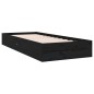 vidaXL Estructura cama madera maciza individual negro 75x190 cm vidaXL Estructura cama madera maciza individual negro 75x190 cm