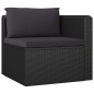 vidaXL Set muebles de jardín 7 piezas y cojines ratán sintético negro vidaXL Set muebles de jardín 7 piezas y cojines ratán sintético negro