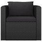 vidaXL Set muebles de jardín 7 piezas y cojines ratán sintético negro vidaXL Set muebles de jardín 7 piezas y cojines ratán sintético negro