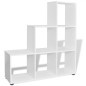 vidaXL Estantería librería en forma de escalera 107 cm blanca vidaXL Estantería librería en forma de escalera 107 cm blanca