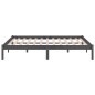 vidaXL Estructura de cama madera maciza gris King Size 150x200 cm vidaXL Estructura de cama madera maciza gris King Size 150x200 cm