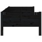 vidaXL Sofá cama madera maciza de pino negro 80x200 cm