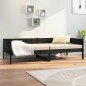 vidaXL Sofá cama madera maciza de pino negro 80x200 cm
