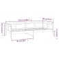 vidaXL Sofá cama madera maciza de pino negro 80x200 cm