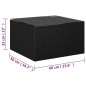 vidaXL Set muebles de jardín 7 piezas y cojines ratán sintético negro vidaXL Set muebles de jardín 7 piezas y cojines ratán sintético negro