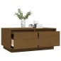 vidaXL Mesa de centro madera maciza de pino marrón miel 80x50x35 cm