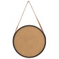 vidaXL Espejo de pared con correa negro 50 cm vidaXL Espejo de pared con correa negro 50 cm