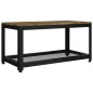 vidaXL Mesita de centro MDF y hierro marrón oscuro y negro 90x45x45 cm vidaXL Mesita de centro MDF y hierro marrón oscuro y negro 90x45x45 cm