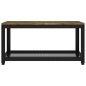 vidaXL Mesita de centro MDF y hierro marrón oscuro y negro 90x45x45 cm vidaXL Mesita de centro MDF y hierro marrón oscuro y negro 90x45x45 cm