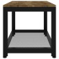 vidaXL Mesita de centro MDF y hierro marrón oscuro y negro 90x45x45 cm vidaXL Mesita de centro MDF y hierro marrón oscuro y negro 90x45x45 cm