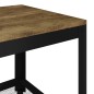 vidaXL Mesita de centro MDF y hierro marrón oscuro y negro 90x45x45 cm vidaXL Mesita de centro MDF y hierro marrón oscuro y negro 90x45x45 cm