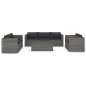 vidaXL Set de muebles de jardín 9 pzas y cojines ratán sintético gris vidaXL Set de muebles de jardín 9 pzas y cojines ratán sintético gris