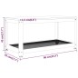 vidaXL Mesita de centro MDF y hierro marrón oscuro y negro 90x45x45 cm vidaXL Mesita de centro MDF y hierro marrón oscuro y negro 90x45x45 cm