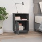 vidaXL Mesita de noche madera maciza de pino gris 40x34x55 cm vidaXL Mesita de noche madera maciza de pino gris 40x34x55 cm