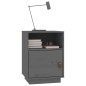 vidaXL Mesita de noche madera maciza de pino gris 40x34x55 cm vidaXL Mesita de noche madera maciza de pino gris 40x34x55 cm