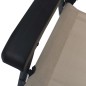 vidaXL Sillas plegables de jardín 2 unidades textilene color crema