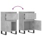 vidaXL Aparadores 2 uds madera de ingeniería gris hormigón 40x35x70 cm vidaXL Aparadores 2 uds madera de ingeniería gris hormigón 40x35x70 cm